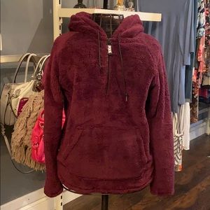 Brand New VS Pink Teddy Bear Quarter ZIP